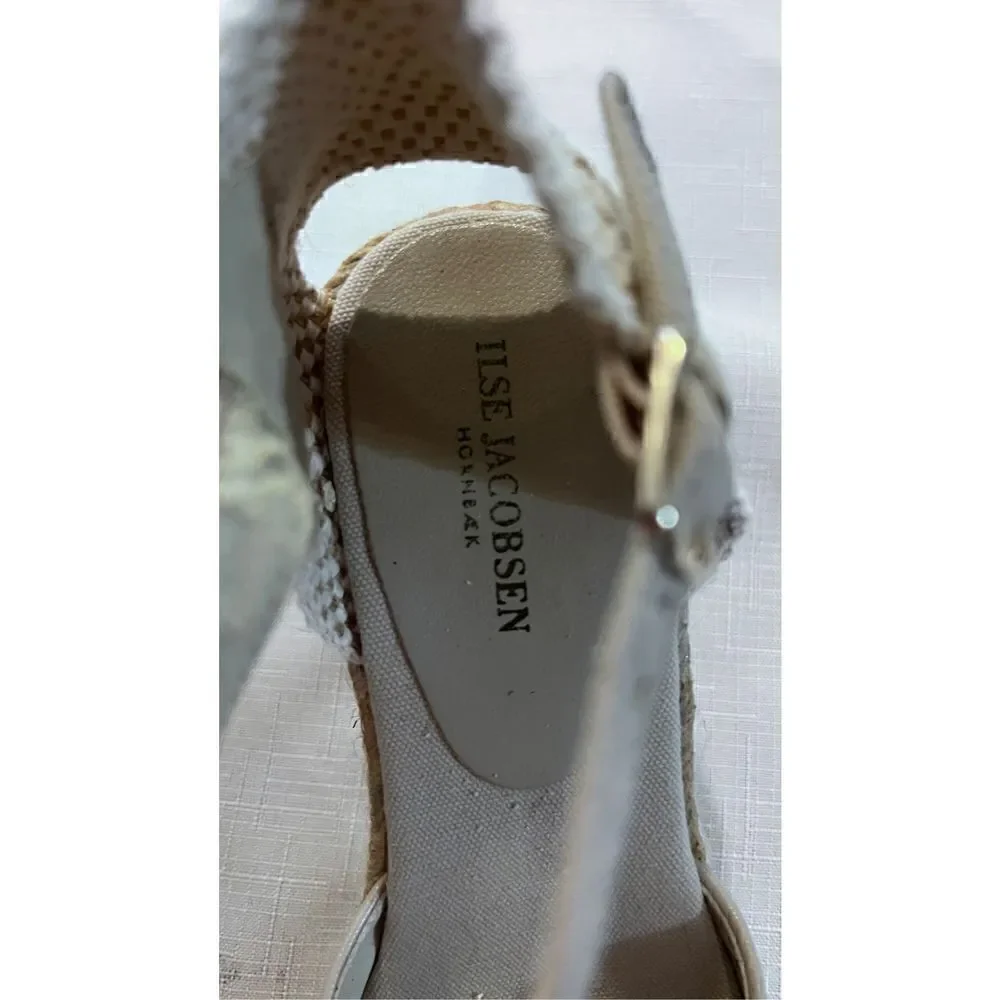 IISE JACOBSEN TAN ESPADRILLES WEDGE HEELS WOMENS SIZE 7